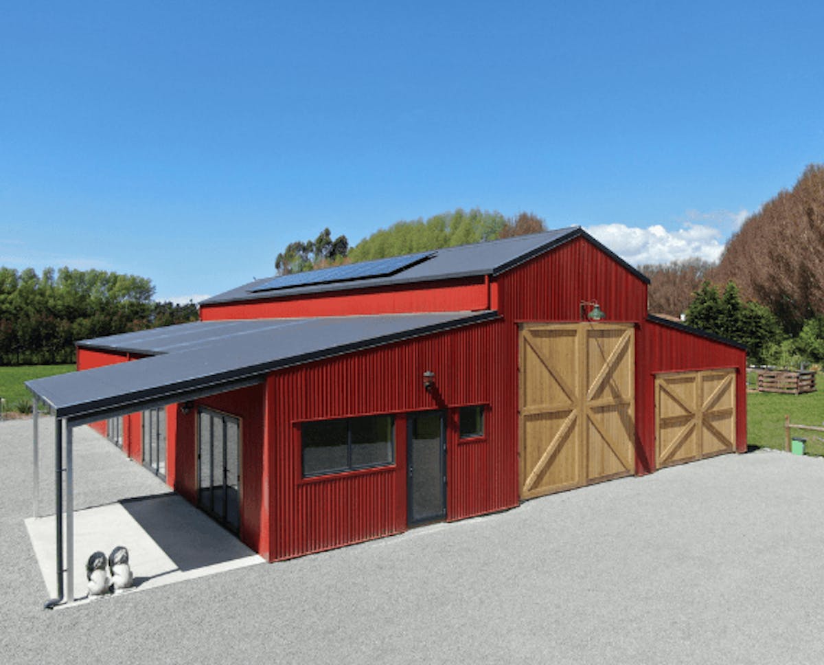 Pioneer red America barn