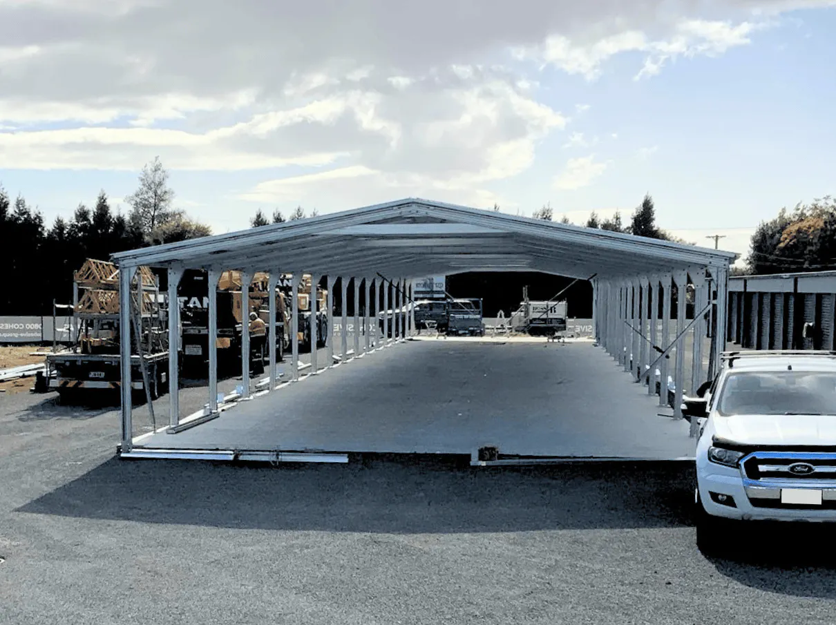 Storage unit canopy - Wide Span Sheds
