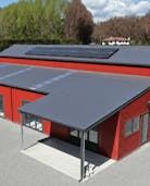 Solar Panels on steel shed roof - Wide Span Sheds Solar Panels on steel shed roof - Wide Span Sheds