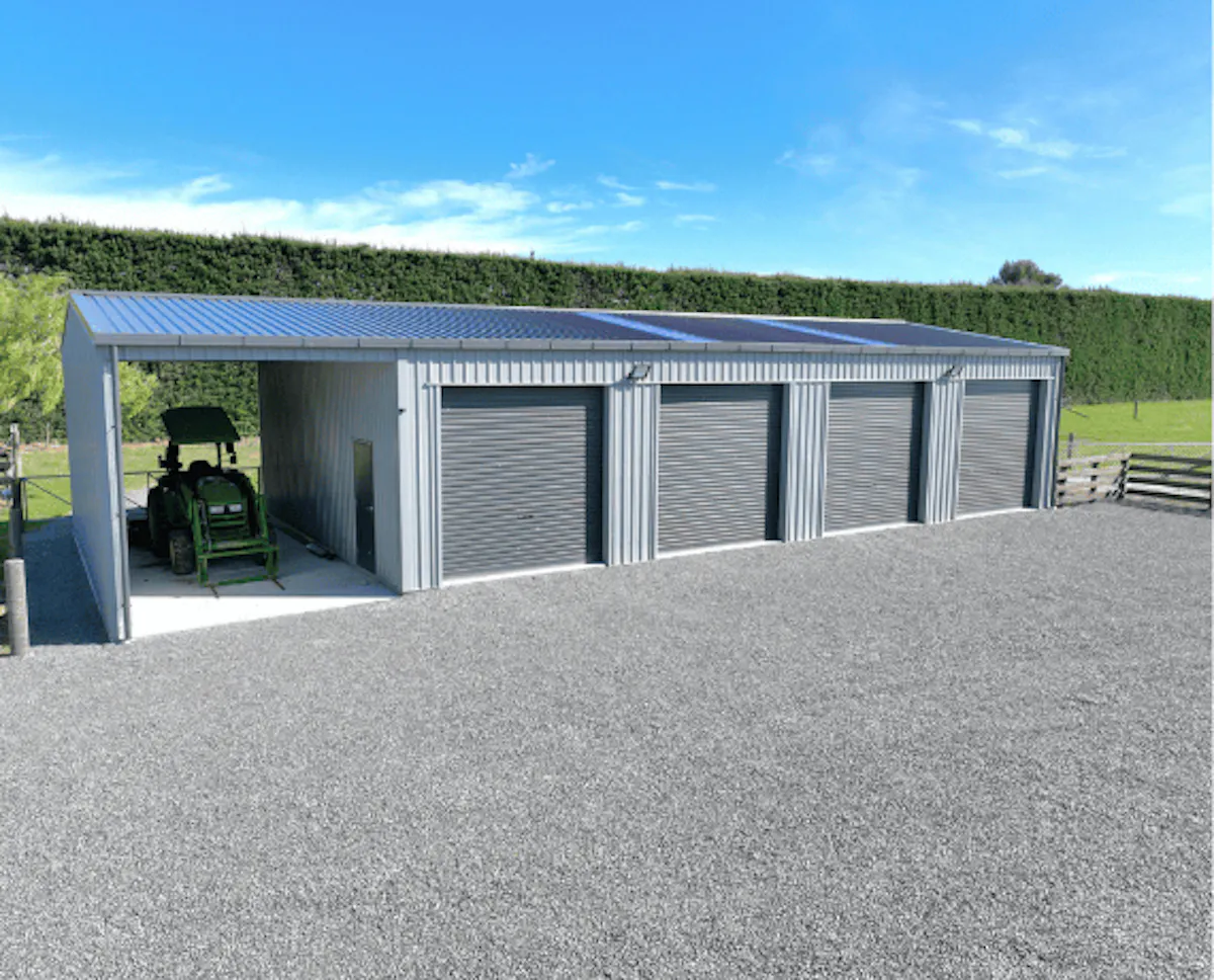 1.-NZ-Imagery Farm-Sheds 4-Bay-Closed-1-Open-Machinery-Shed