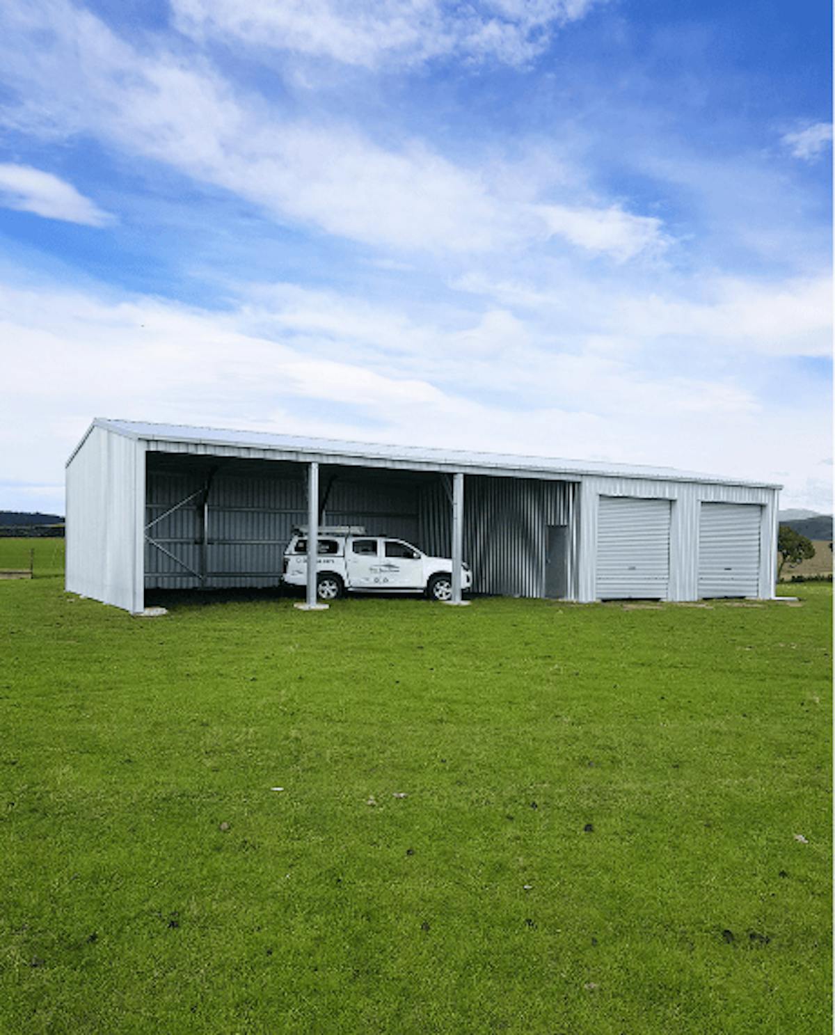 Open and closed bay shed - Wide Span Sheds