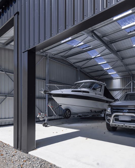 Double boat garage