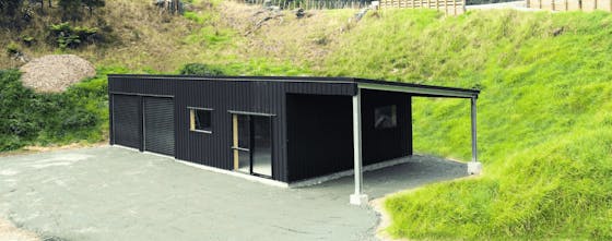 Carport and double garage