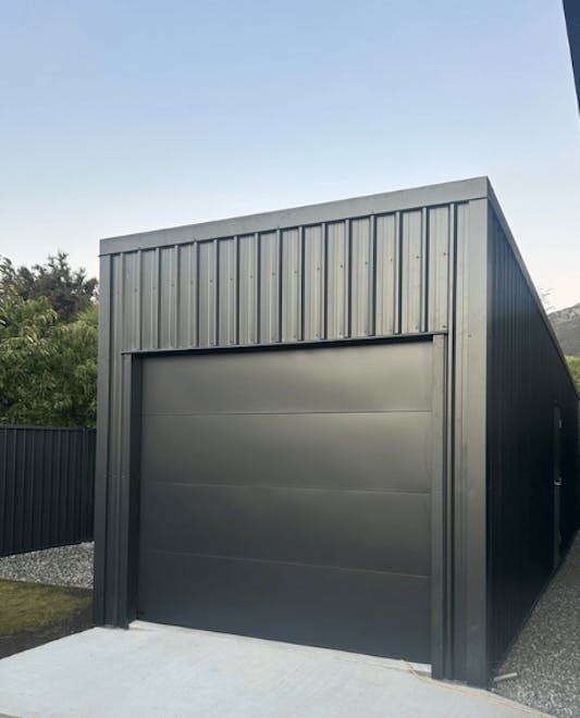Skillion roof garage