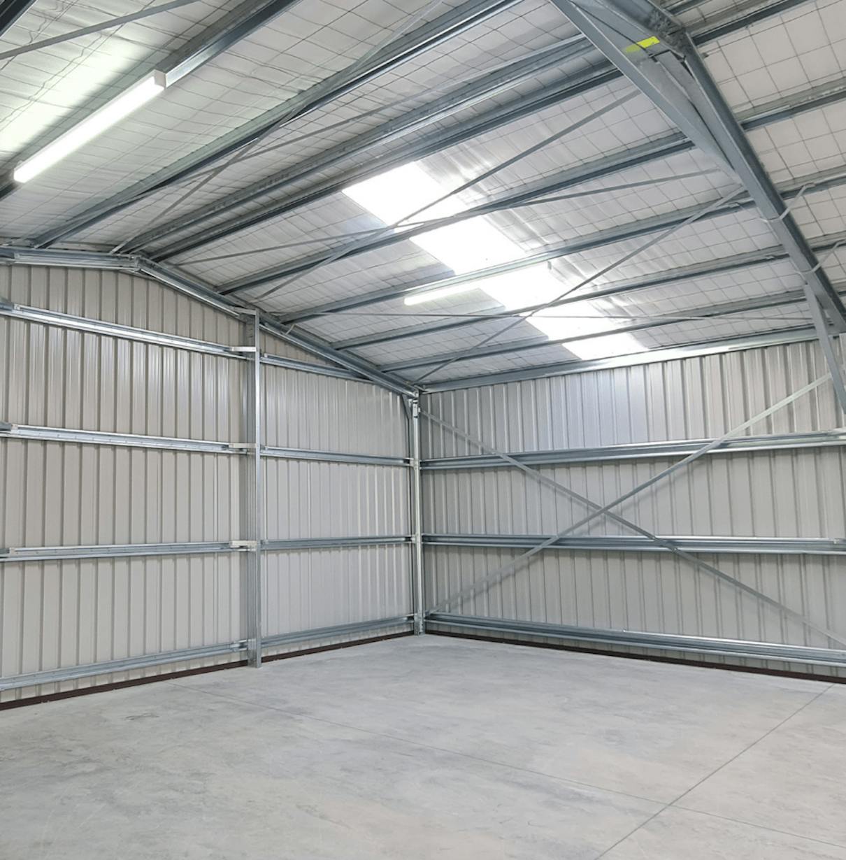 Steel garage interior