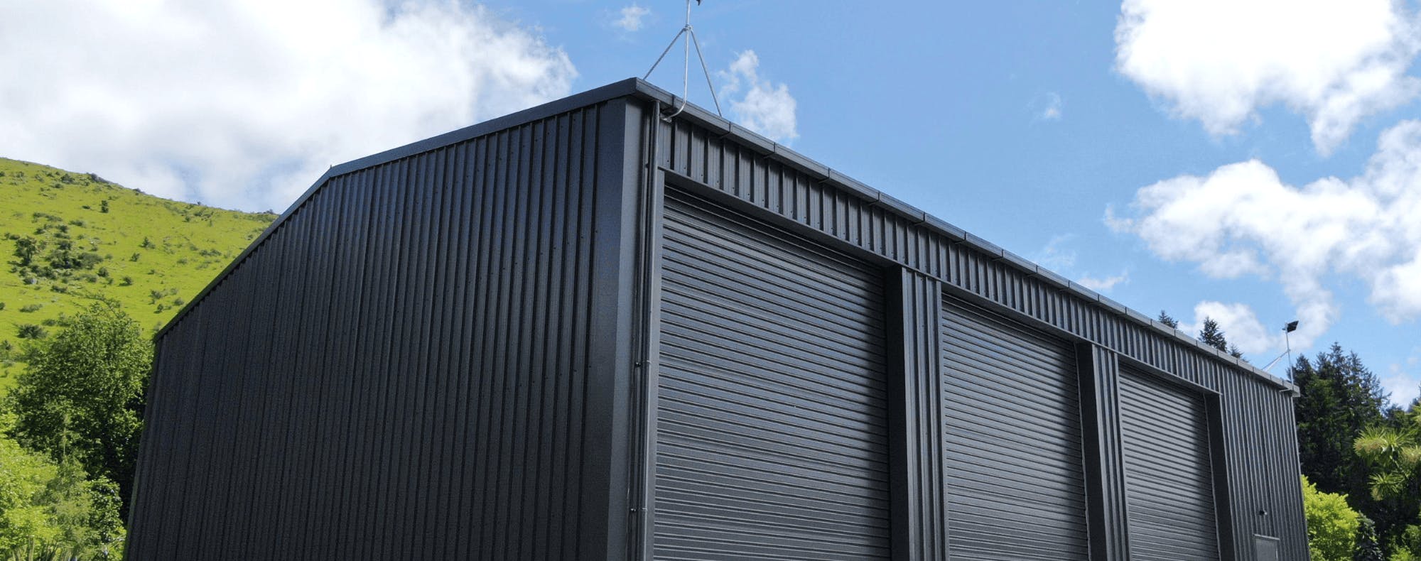 COLORSTEEL ebony shed roofline COLORSTEEL ebony shed roofline