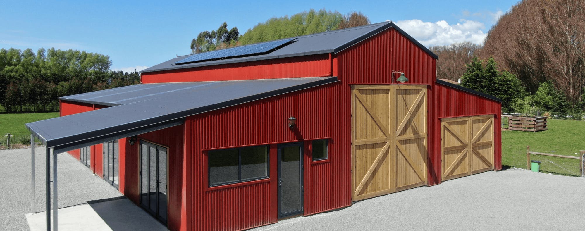 American Barn NZ | COLORSTEEL® Pioneer Red | Wide Span Sheds