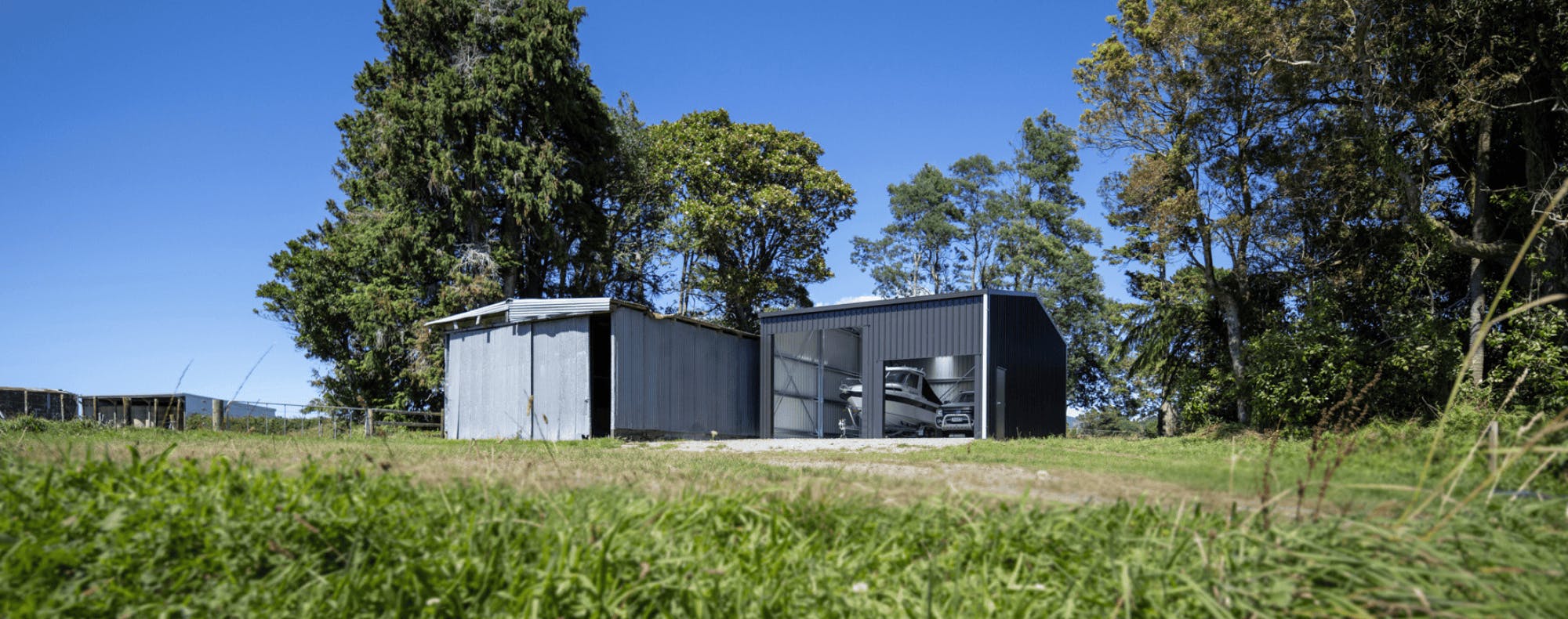 Hurworth Boat Shed - Exterior - Wide Span Sheds
