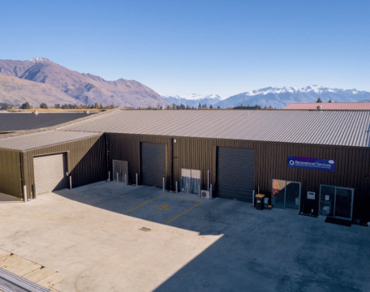 Wide Span Shed and mountains