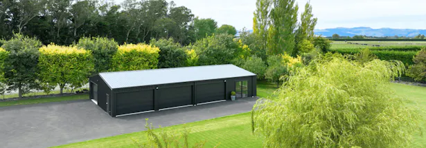 Shed inspiration - aerial photo of a 4-bay shed