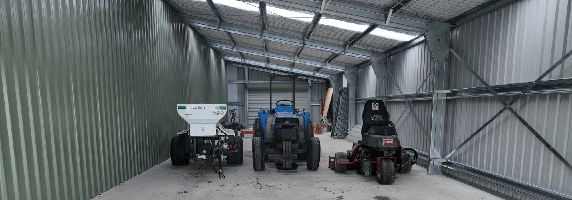 Avondale Golf Course Steel storage shed