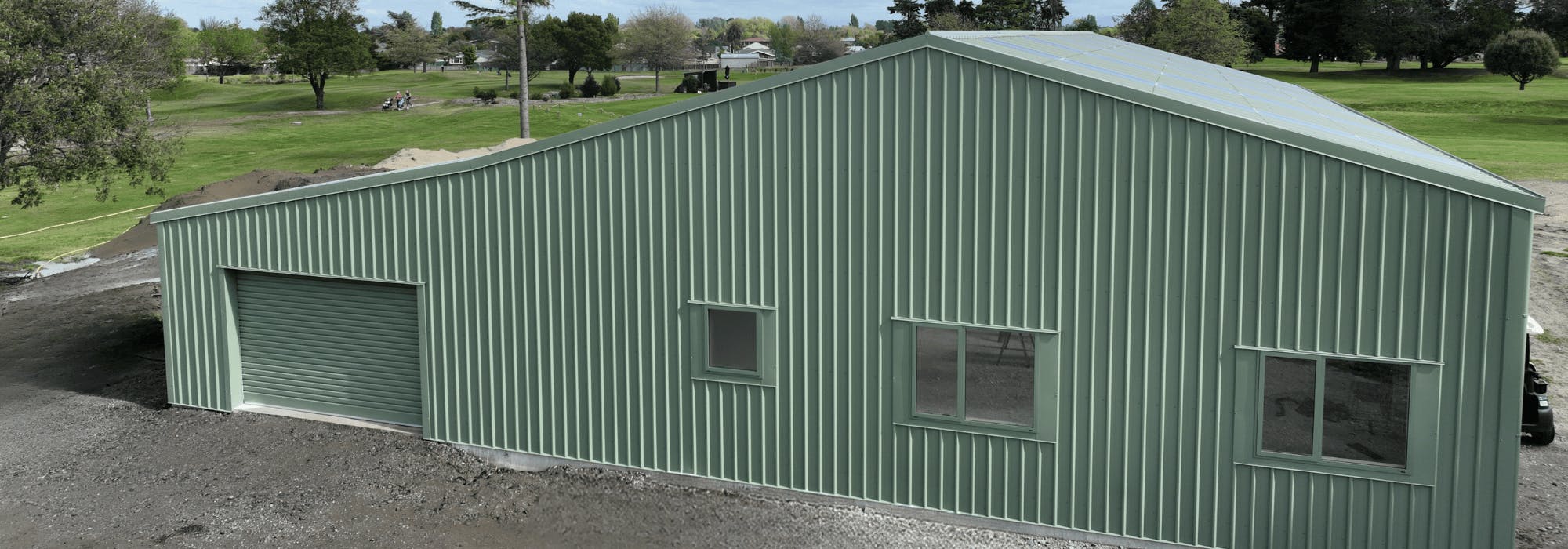 Avondale Golf Course Steel storage shed exterior