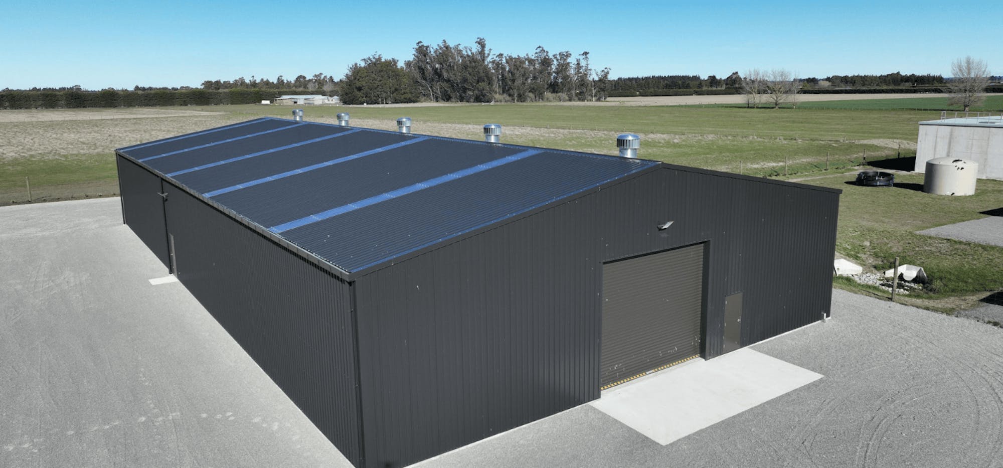 Large industrial rural contractors shed