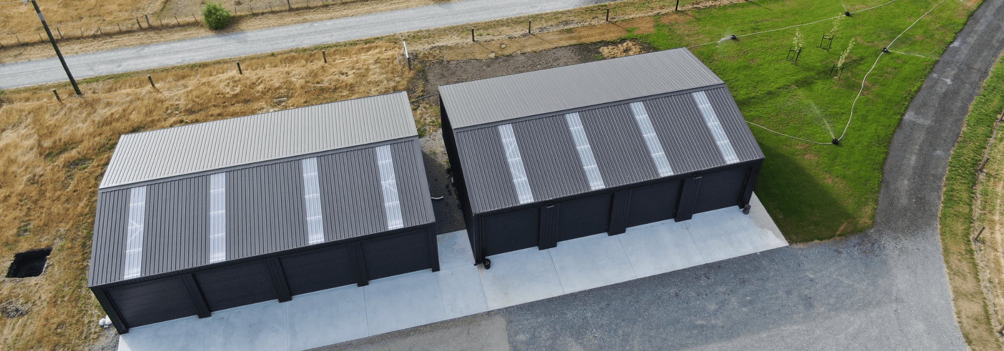 Shed design inspiration - Wide Span Sheds - Aerial view of multi bay shed