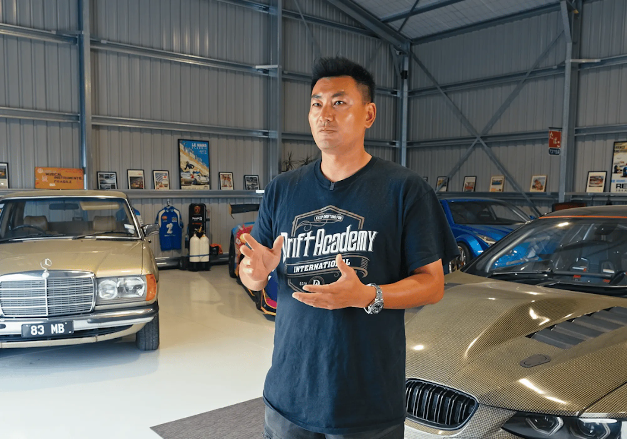 1.-NZ-Imagery Inspo-Gallery Meremere-Drift-Park customer-inside-wide-span-shed