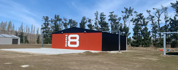 Number 8 Red Hangar Wide Span Sheds project