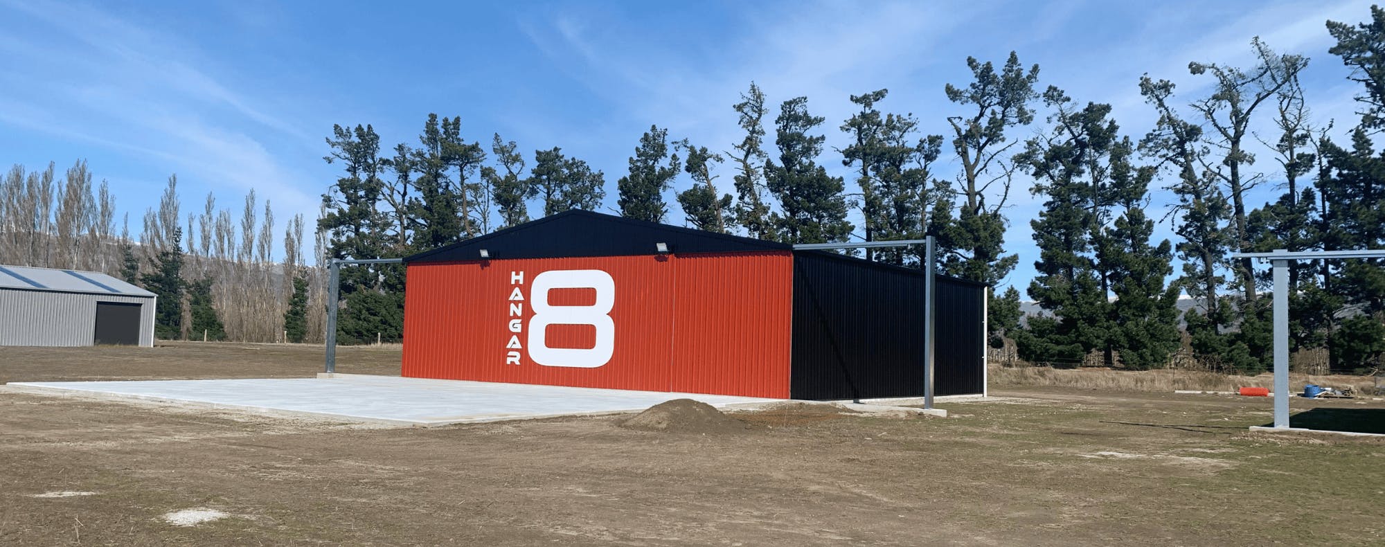 Number 8 Red Hangar Wide Span Sheds project