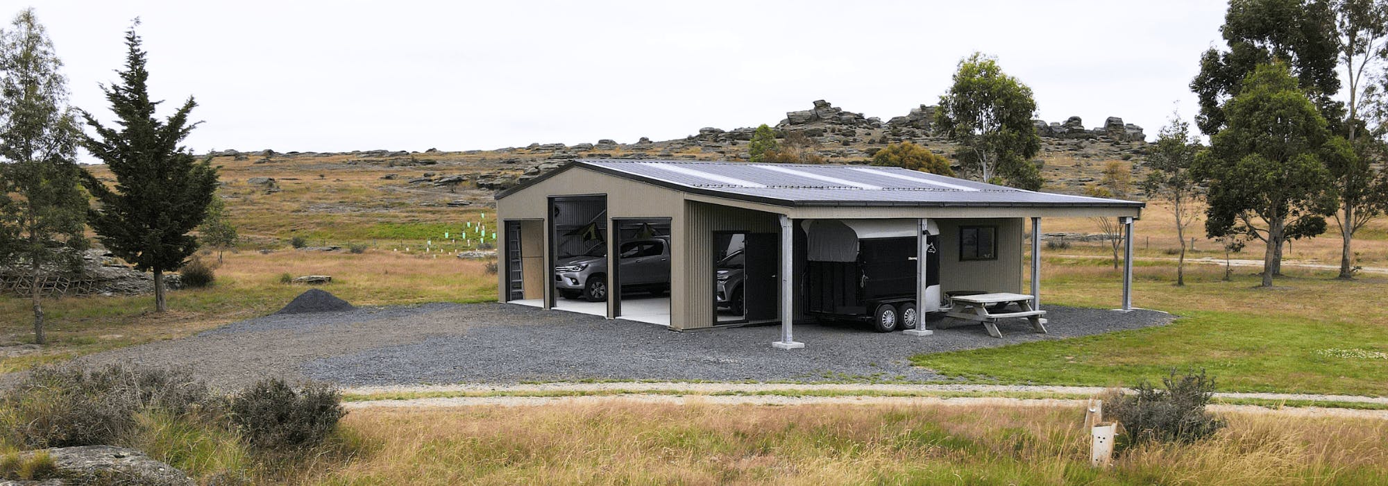 The Hunters Den steel shed project - Wide Span Sheds