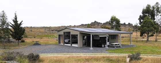The Hunters Den steel shed project - Hero photo