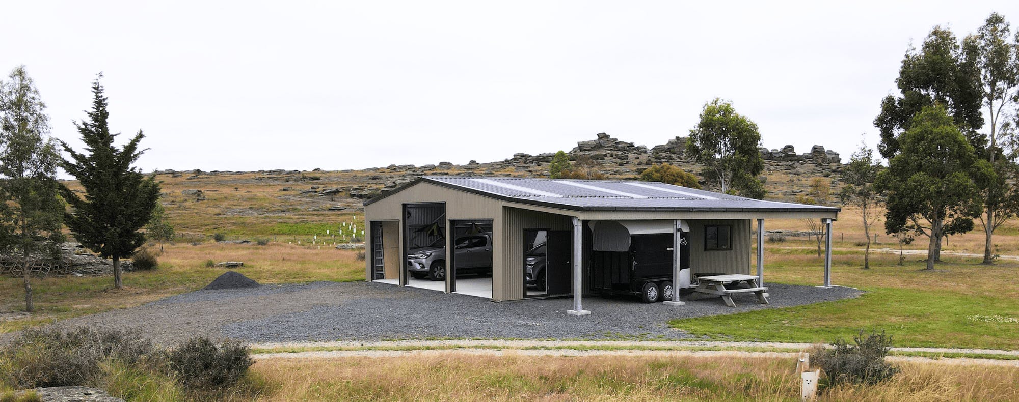 The Hunters Den steel shed project - Hero photo