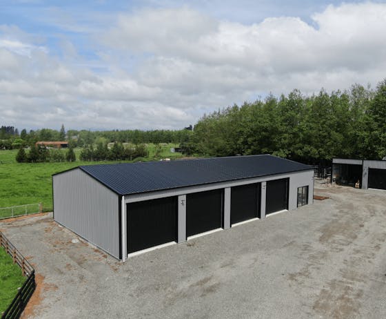 Large Rural Lifestyle Shed and Workshop aerial photo
