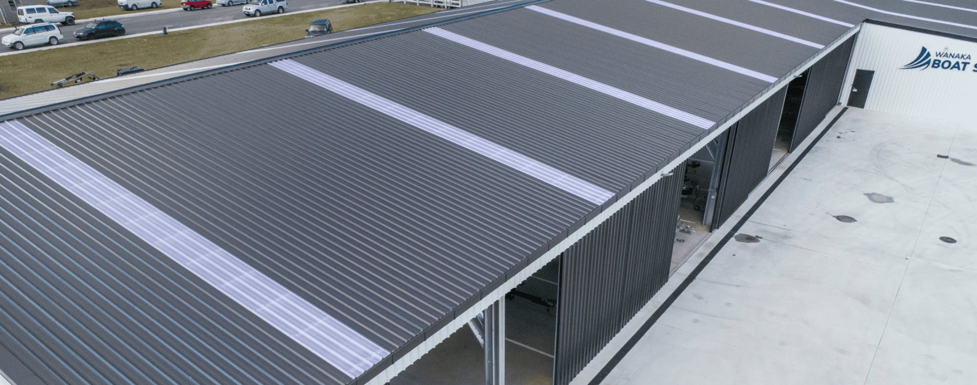 Wanaka Boat Shed - Aerial view