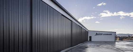 Wanaka Boat Shed - View of steel cladding