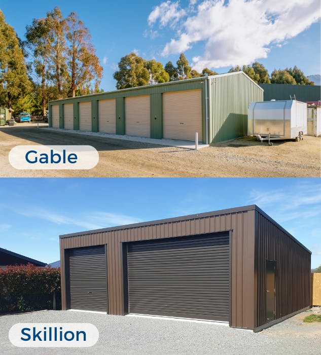Gable and skillion roof
