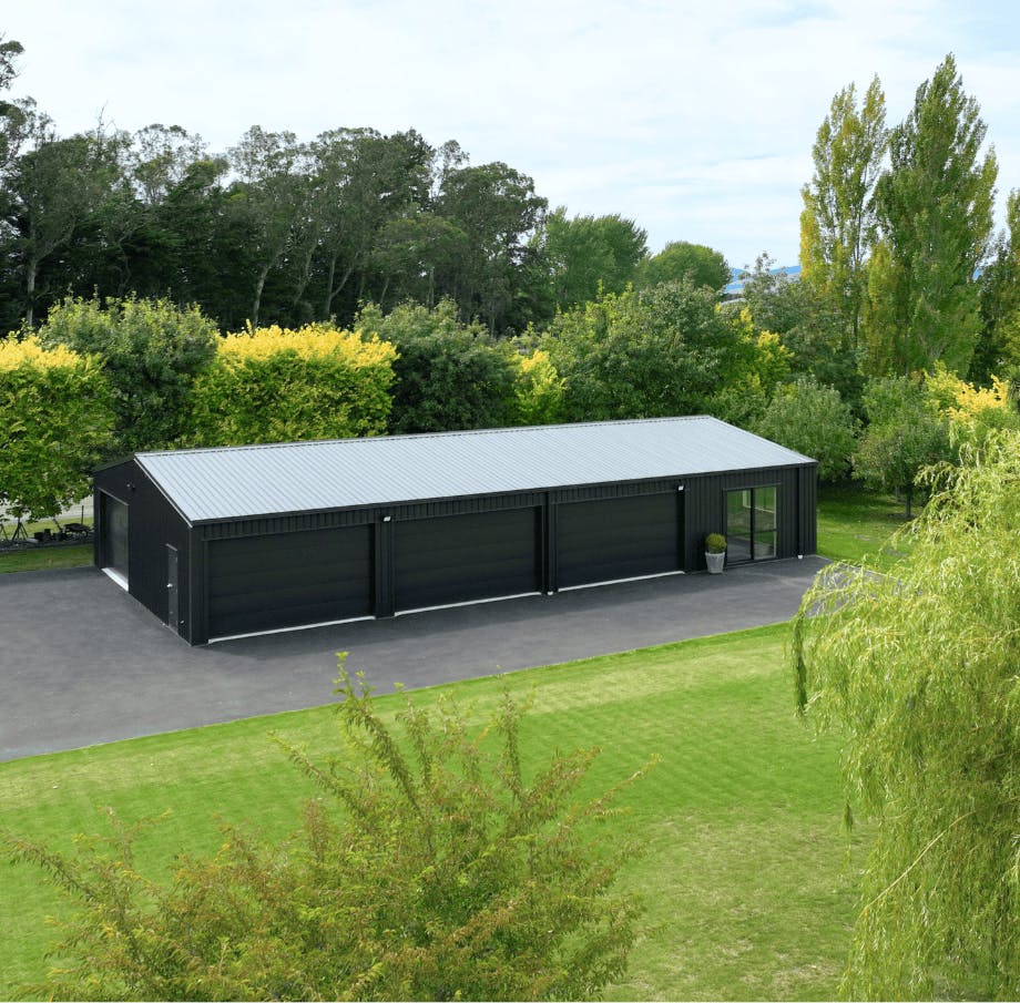 3 bay shed in a grass setting - Wide Span Sheds 3 bay shed in a grass setting - Wide Span Sheds