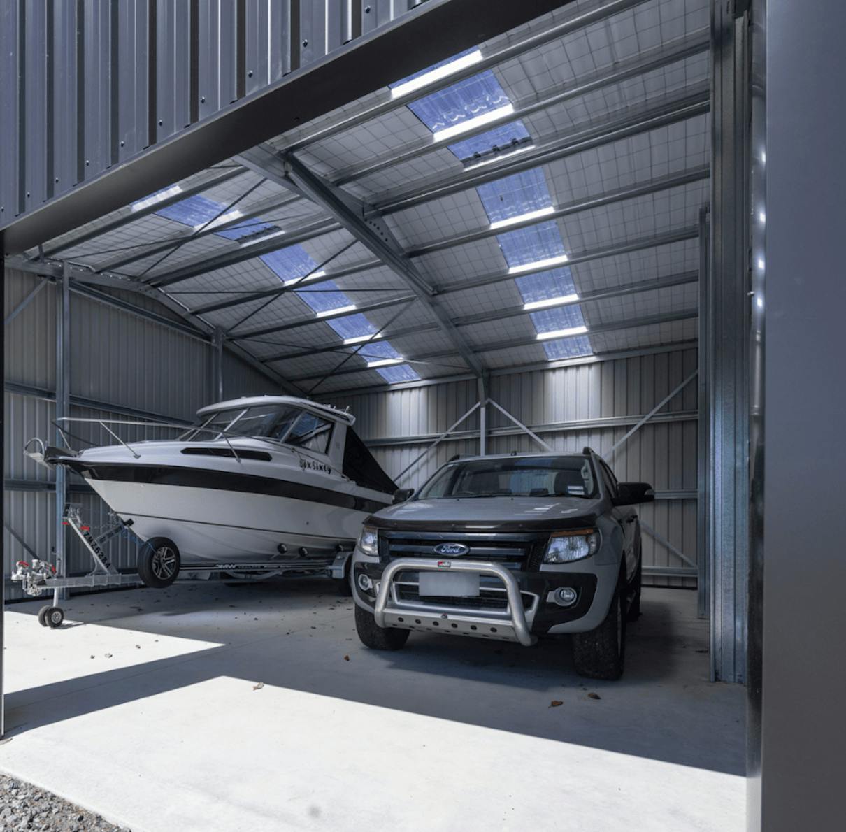 Boat and Truck Double Garage