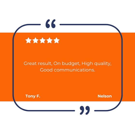 Customer review - Tony F from Nelson