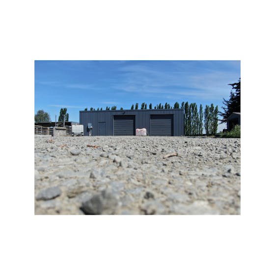 Black two bay shed - Wide Span Sheds