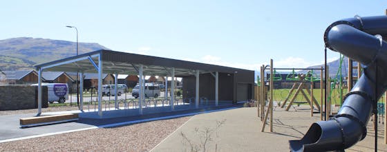 School bike shelter