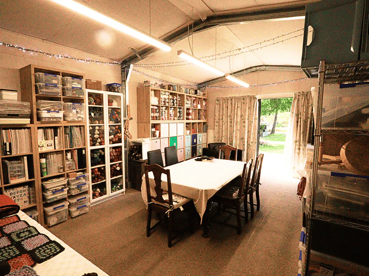 She shed interior