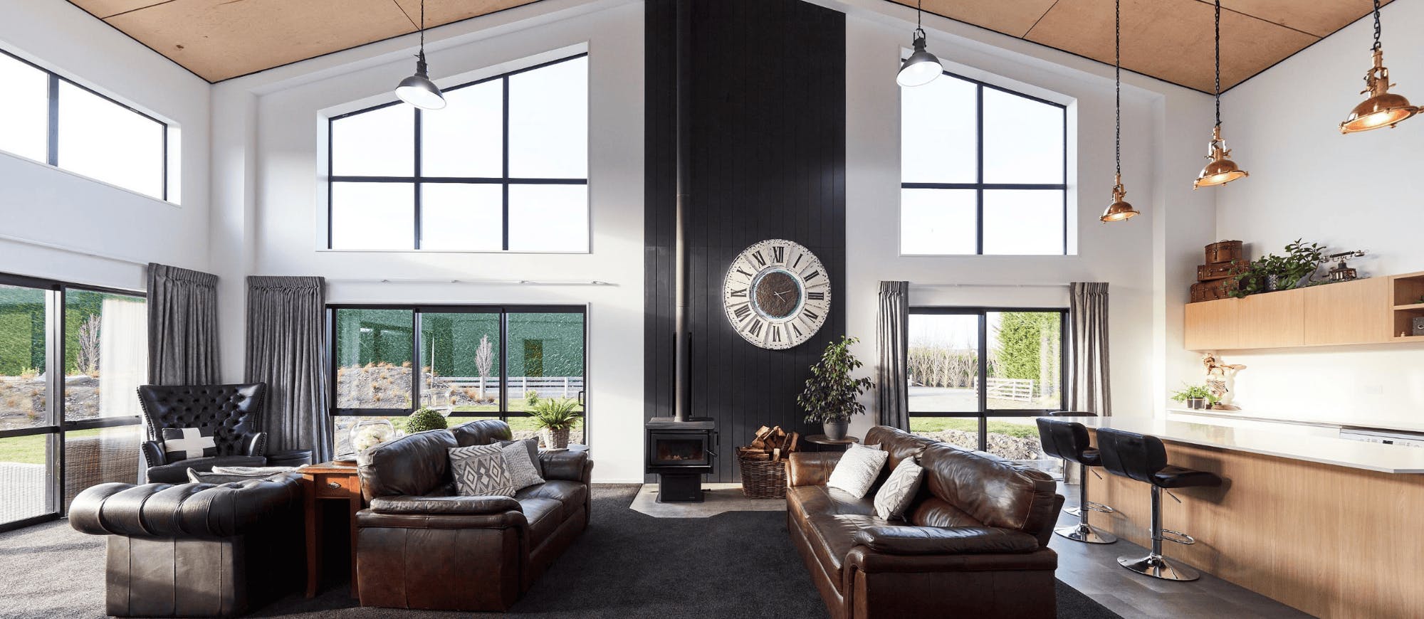 Ultimate shed home interior windows - Wide Span Sheds